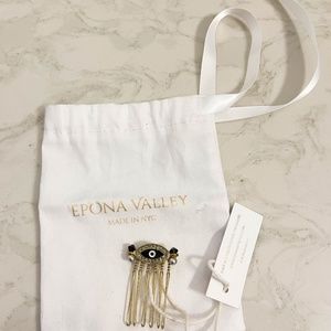 Epona Valley Evil Eye Swarovski crystal hair comb